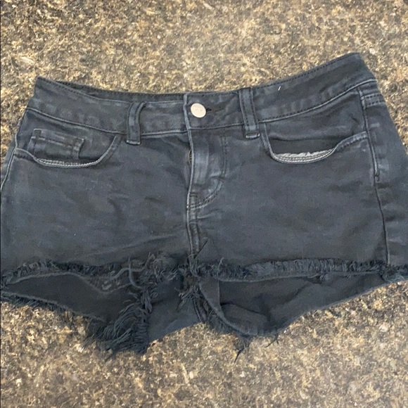 PINK Victoria's Secret Pants - PINK- Black distressed jean short